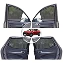 Neodrift Nylon Magnetic Car Sunshades For Tata Curvv (UV Protection, Strong Magnetic Grip, Zipper Design, Temperature Control) (Set Of 4)