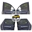 Neodrift Nylon Magnetic Car Sunshades For Mahindra XUV 300 | 3XO (UV Protection, Strong Magnetic Grip, Zipper Design, Temperature Control) (Set Of 4)