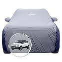 NEODRIFT 'SuperTech' Car Cover for Tata Punch (100% Water-Resistant, All Weather Protection, Tailored Fit, Multi-Layered &amp; Breathable Fabric) (Colour: L.Grey+Blue) (Model: 2021-2024)