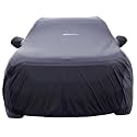 NEODRIFT 'SuperTech' Car Cover for Volkswagen Polo (100% Water-Resistant, All Weather Protection, Tailored Fit, Multi-Layered &amp; Breathable Fabric) (Colour: Black+D.Grey)