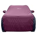 NEODRIFT 'SuperTech' Car Cover for Kia Syros (100% Water-Resistant, All Weather Protection, Tailored Fit, Multi-Layered &amp; Breathable Fabric) (Colour: Maroon+Black)