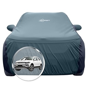neodrift 39supertech39 dgreen-black car body cover for volkswagen taigun dolphin antenna 100 water resistant tailored fit all-weather protection multi-layered amp breathable fabric