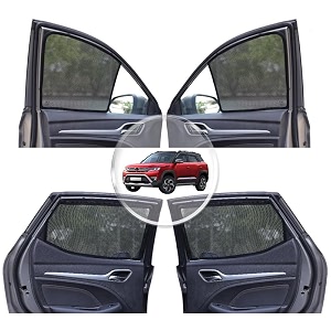 neodrift 39neoshade39 magnetic car sunshades for maruti suzuki brezza uv protection strong magnetic grip zipper design temperature control model 2022-2025 set of 4