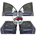 NEODRIFT 'NeoShade' Magnetic Car Sunshades for Maruti Suzuki Brezza (UV Protection, Strong Magnetic Grip, Zipper Design, Temperature Control) (Model: 2022-2025) (Set of 4)