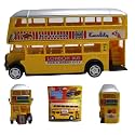 Friction Powered London Double Decker Bus Toy for Kids Toddlers Boys Girls | Pull Back City Travel Bus Vehicle Toy | Durable Plastic Tours Toy Age 3+ | BIS Certified | NeoKiddo (Yellow)