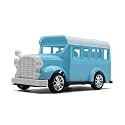 NeoKiddo Friction Powered School Bus Toy for Kids | Modern Plastic Travel Vehicle Model with Durable Tyres | Non-Electric Educational Simulation Bus (Blue)