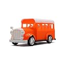 NeoKiddo Friction Powered School Bus Toy for Kids | Modern Plastic Travel Vehicle Model with Durable Tyres | Non-Electric Educational Simulation Bus (Orange)