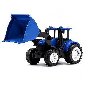 friction powered bulldozer toy for kids toddlers boys girls  push and go construction loader vehicle truck  building machine play toy age 3  bis certified  neokiddo blue