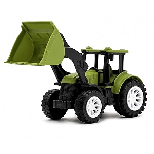 friction powered bulldozer toy for kids toddlers boys girls  push and go construction loader vehicle truck  building machine play toy age 3  bis certified  neokiddo green
