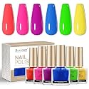 Neon Nail Polish Set, Quick Dry Rainbow Nail Polish 6 Colors