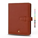 NEORAH – B6 Cover [ SLEEVE ONLY ] with Loop Closure |Handcrafted FAUX LEATHER Sleeve |Travel Journal Planner Diary Holder with Pen Loop |2 Bookmarks |2Front &amp; 1 Back pocket | 6 Card Slots - BROWN