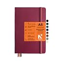 NEORAH - A5 Dot Grid PROFESSIONAL Journal -135 Gsm- (210x148 mm)-Hardcover Dotted Noteook-|Back Pocket|3 Silk Book Mark |208 Pages- Completely HANDMADE for journaling,writing, Note Taking - RHUBARB