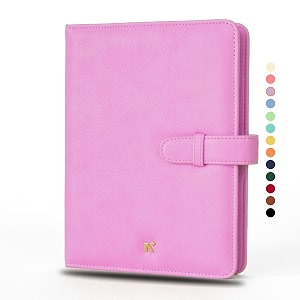 neorah  b6 cover  sleeve only  with loop closure handcrafted faux leather sleeve travel journal planner diary holder with pen loop 2 bookmarks 2front amp 1 back pocket  6 card slots - lavender