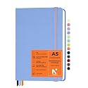 NEORAH - A5 Dot Grid PROFESSIONAL Journal -135 Gsm-( 210x148 mm)-Hardcover Dotted Noteook-|Back Pocket|3 Silk Book Mark |208 Pages- Completely HANDMADE for journaling,writing,Note Taking - WILD DOVE GREY