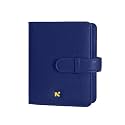NEORAH – A6 Cover [ SLEEVE ONLY ] with Loop Closure | Handcrafted FAUX LEATHER Sleeve |Travel Journal Planner Diary Holder with Pen Loop |2 Bookmarks | 2Front &amp;1Back pocket | 4Card Slots - DARK BLUE