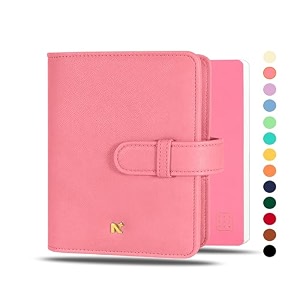 neorah  a5 notebook sleeve with loop  dotgrid journal  faux leather sleeve  penloop  2 front 1 back compartment  6 card slots 2 bookmarks gift boxfits any a5 softcover notebook afterglow