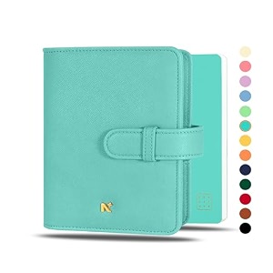 neorah  a5 notebook sleeve with loop  dotgrid journal  faux leather sleeve  penloop  2 front 1 back compartment  6 card slots 2 bookmarks gift boxfits any a5 softcover notebook afterglow