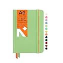 NEORAH — A5 Squared Classic Notebook -110 Gsm(210x148mm) -Hardcover Checked Journal| Includes Book Marks| BackPocket |Sticker Label - Office Notebook Journal 160pages|Completely HANDMADE (AFTER GLOW)