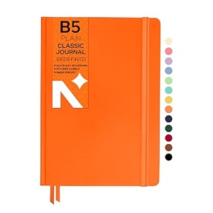 neorah - b5 plain notebook - journal - 160 pages- 110 gsm- 250 x 175 mm - 2026 office notebook hardcover 