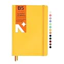 NEORAH — A5 Squared Classic Notebook -110 Gsm(210x148mm) -Hardcover Checked Journal| Includes Book Marks| BackPocket |Sticker Label - Office Notebook Journal 160pages|Completely HANDMADE (AFTER GLOW)