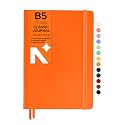 NEORAH - B5 Plain Notebook - Journal - 160 Pages- 110 GSM- (250 x 175 mm) - 2026 Office Notebook, Hardcover - Completely Handmade, BUJO, Diary-Orange