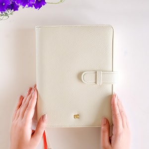 neorah  b6 cover  sleeve only  with loop closure handcrafted faux leather sleeve travel journal planner diary holder with pen loop 2 bookmarks 2front amp 1 back pocket  6 card slots - afterglow