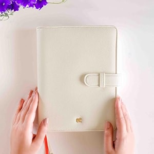 neorah  a5 notebook sleeve with loop  dotgrid journal  faux leather sleeve  penloop  2 front 1 back compartment  6 card slots 2 bookmarks gift boxfits any a5 softcover notebook afterglow