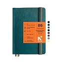 NEORAH — B6 Ruled|208 Pages - 135 gsm|PRO SERIES Journal (175 X 125 mm) - Hardcover Ruled Notebook -Includes Back Pocket |Book Marks - Completely HANDMADE for Journaling,writing,Note Taking- DEEP TEAL