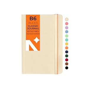 neorah  a5 squared classic notebook -110 gsm210x148mm -hardcover checked journal includes book marks backpocket sticker label - office notebook journal 160pagescompletely handmade after glow