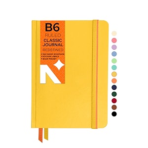 neorah - b6 ruled notebook single lined journal -160 pages-110 gsm- 175 mm x 125 mm-2026 office notebook - completely handmade for journaling writing note taking diary for women and men