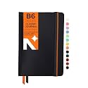 NEORAH — A5 Squared Classic Notebook -110 Gsm(210x148mm) -Hardcover Checked Journal| Includes Book Marks| BackPocket |Sticker Label - Office Notebook Journal 160pages|Completely HANDMADE (AFTER GLOW)