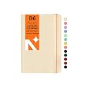 NEORAH — A5 Squared Classic Notebook -110 Gsm(210x148mm) -Hardcover Checked Journal| Includes Book Marks| BackPocket |Sticker Label - Office Notebook Journal 160pages|Completely HANDMADE (AFTER GLOW)