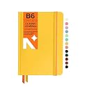 NEORAH — A5 Squared Classic Notebook -110 Gsm(210x148mm) -Hardcover Checked Journal| Includes Book Marks| BackPocket |Sticker Label - Office Notebook Journal 160pages|Completely HANDMADE (AFTER GLOW)