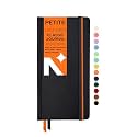 NEORAH — A5 Squared Classic Notebook -110 Gsm(210x148mm) -Hardcover Checked Journal| Includes Book Marks| BackPocket |Sticker Label - Office Notebook Journal 160pages|Completely HANDMADE (AFTER GLOW)