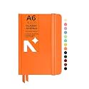 NEORAH — A5 Squared Classic Notebook -110 Gsm(210x148mm) -Hardcover Checked Journal| Includes Book Marks| BackPocket |Sticker Label - Office Notebook Journal 160pages|Completely HANDMADE (AFTER GLOW)