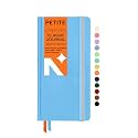 NEORAH - Petite - Squared Notebook - 110 GSM - 160 Pages | Size (21.0 cm x 10.5 cm) - Elastic Band Enclosure Completely Handmade (Light Blue)