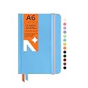 NEORAH — A5 Squared Classic Notebook -110 Gsm(210x148mm) -Hardcover Checked Journal| Includes Book Marks| BackPocket |Sticker Label - Office Notebook Journal 160pages|Completely HANDMADE (AFTER GLOW)