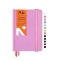 NEORAH — A5 Squared Classic Notebook -110 Gsm(210x148mm) -Hardcover Checked Journal| Includes Book Marks| BackPocket |Sticker Label - Office Notebook Journal 160pages|Completely HANDMADE (AFTER GLOW)