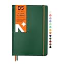 NEORAH - B5 Checked Notebook - Squared Journal - 160 Pages- 110 GSM- (250 x 175 mm) - 2026 Office Notebook,Hardcover - Completely Handmade, BUJO, Diary-GREEN