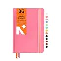 NEORAH — A5 Squared Classic Notebook -110 Gsm(210x148mm) -Hardcover Checked Journal| Includes Book Marks| BackPocket |Sticker Label - Office Notebook Journal 160pages|Completely HANDMADE (AFTER GLOW)