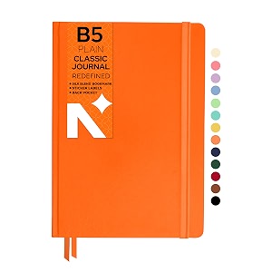 neorah - b5 plain notebook - journal - 160 pages- 110 gsm- 250 x 175 mm - 2026 office notebook hardcover 