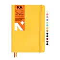 NEORAH - Dot Grid, B5 Notebook - Yellow Dotted Journal - 160 Pages- 110 GSM- (250 x 175 mm) - 2026 Office Notebook, Hardcover - Completely Handmade, BUJO, Diary -YELLOW