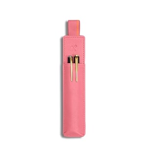 neorah -faux leather handcrafted double pen pouch with loop portable pen case for 2 fountain penroller ballballpoint pen pen holderpen case ideal gifts for menbossdad 145 x 45 cm afterglow