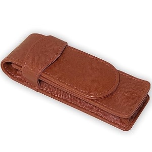 neorah -faux leather handcrafted double pen pouch with loop portable pen case for 2 fountain penroller ballballpoint pen pen holderpen case ideal gifts for menbossdad 145 x 45 cm afterglow
