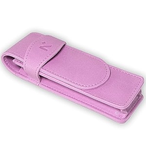 neorah -faux leather handcrafted double pen pouch with loop portable pen case for 2 fountain penroller ballballpoint pen pen holderpen case ideal gifts for menbossdad 145 x 45 cm afterglow