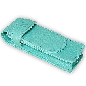 neorah -faux leather handcrafted double pen pouch with loop portable pen case for 2 fountain penroller ballballpoint pen pen holderpen case ideal gifts for menbossdad 145 x 45 cm afterglow