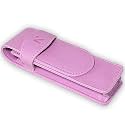 NEORAH -Faux LEATHER Handcrafted Double Pen Pouch with Loop |Portable Pen Case for 2 Fountain Pen,Roller Ball,Ballpoint Pen |Pen Holder,Pen case |Ideal Gifts for Men,boss,dad |14.5 x 4.5 cm| AFTERGLOW