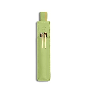 neorah -faux leather handcrafted double pen pouch with loop portable pen case for 2 fountain penroller ballballpoint pen pen holderpen case ideal gifts for menbossdad 145 x 45 cm afterglow