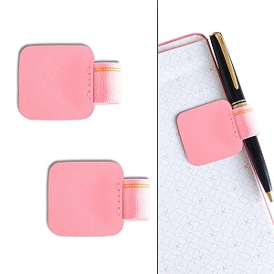 neorah pen loop for diariesplannersjournalsnotebooks pack of 2self adhesive pen looppeel amp stickelastic loop for pen even for big barrels durable vegan leatherette - size55 x4 cm  pink