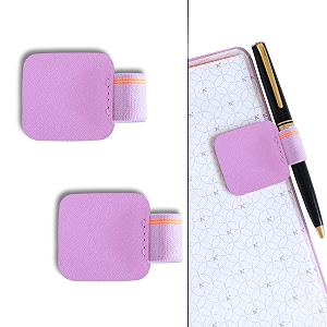neorah pen loop for diariesplannersjournalsnotebooks pack of 2self adhesive pen looppeel amp stickelastic loop for pen even for big barrels durable vegan leatherette - size55 x4 cm lavender
